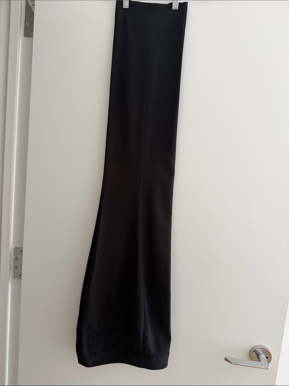 Tahari Black Straight-Leg Trousers